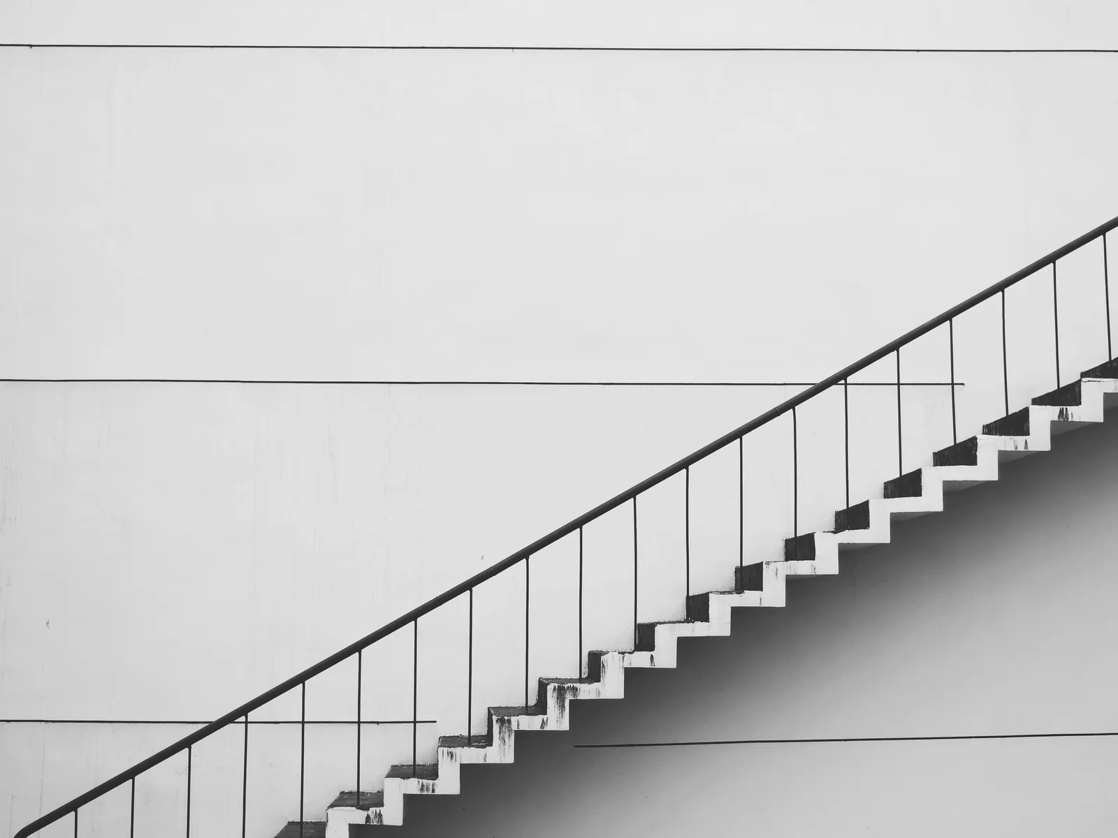 Architectural staircase in concrete